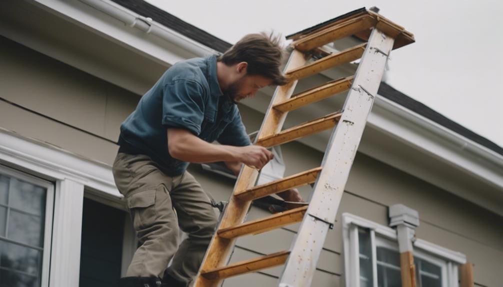 Assessing storm damage on a natural slate roof before the make-safe tarp goes on