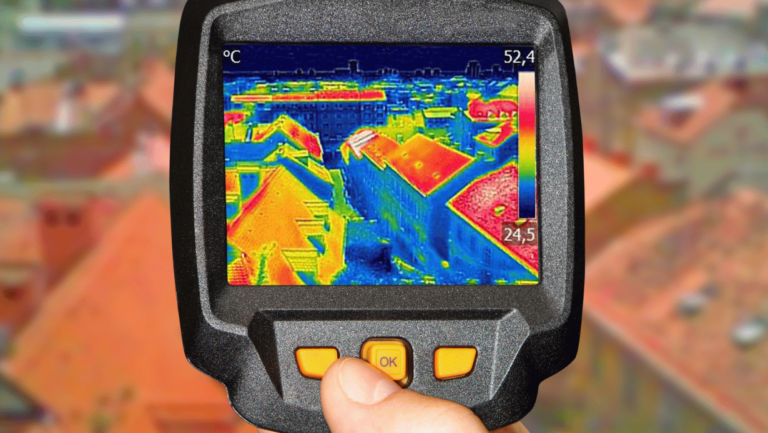 Roof inspection imagery showing moisture tracking along a blocked valley on a 1990s Douglas home