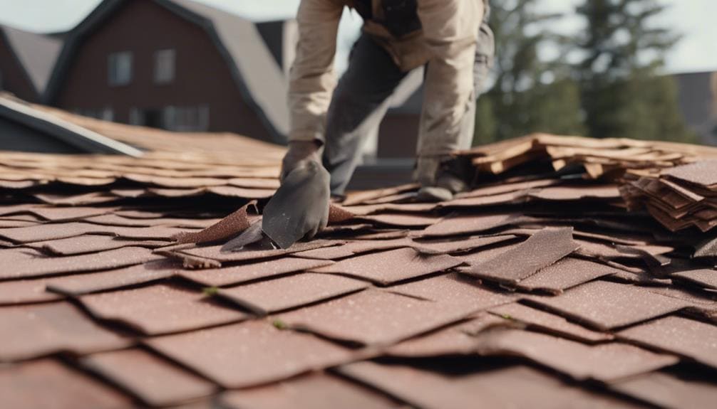 Wind damage to a Cork roof after a named storm, slipped concrete tiles and exposed underlay visible on the front elevation