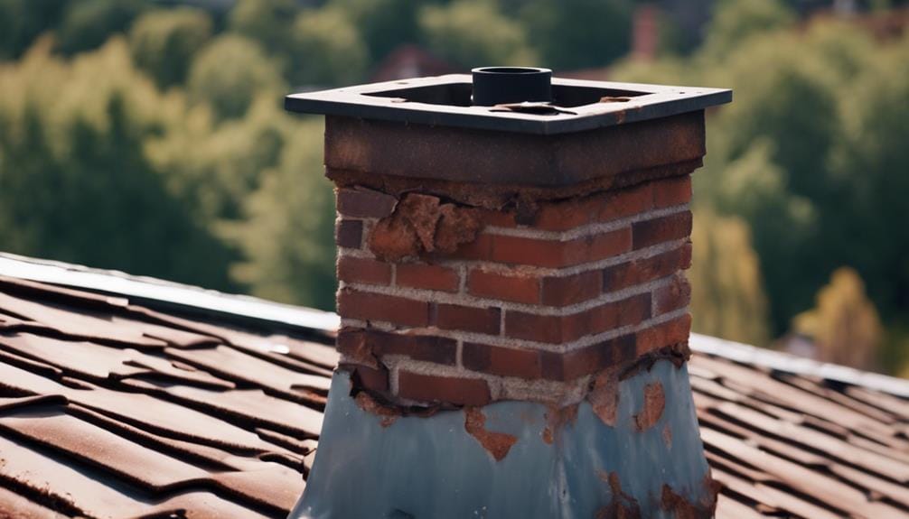 chimney flashing repair needed
