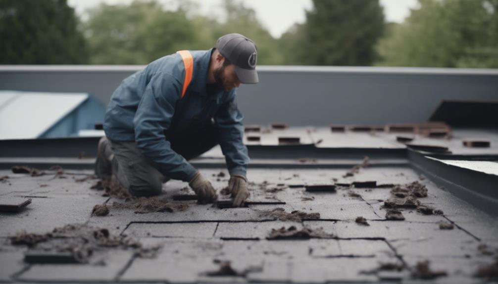 flat roof damage types